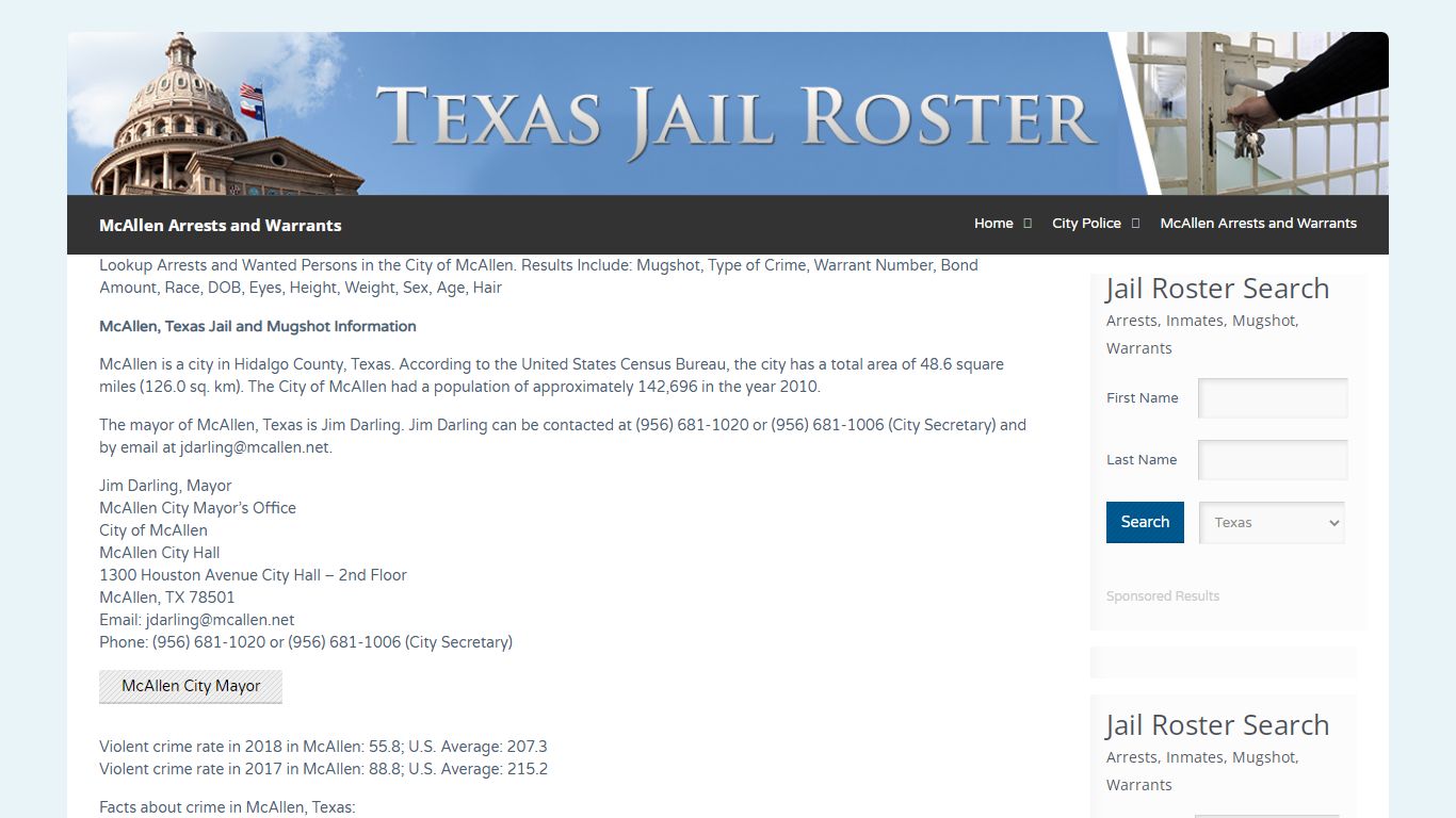 McAllen Arrests and Warrants | Jail Roster Search